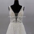 China White Women Party Luxury Bride Lace Wedding Dresses Bridal Gowns